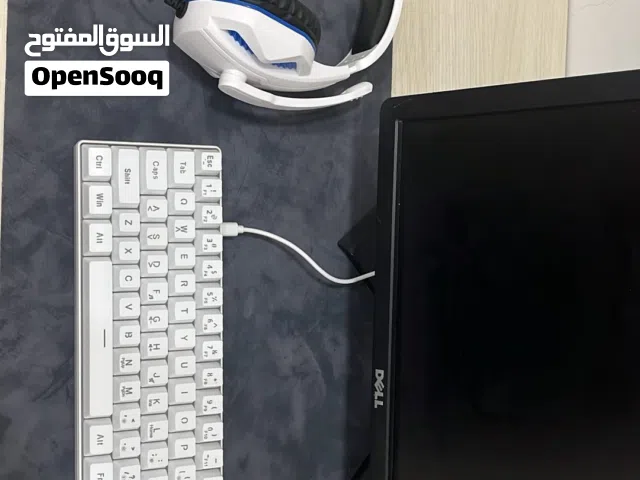 للبيع كيبورد وماوس وسماعه وماوس باد 30" 60