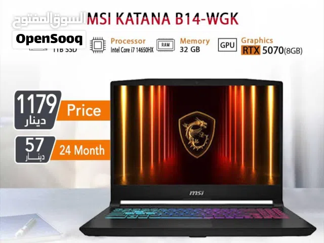 اقساط بدون دفعه اولى ( لابتوب ام اس اي اي 7 Laptop MSI i7 RTX5070 )