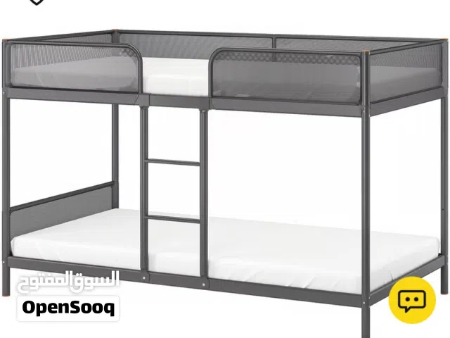 اثات غرغه نوم للبیع السریر الحدید طببتین