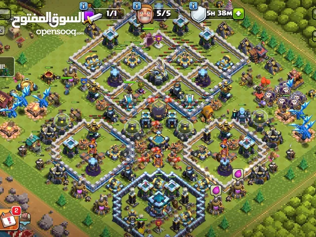CLASH OF CLANS ACCOUNT TOWN HALL LVL13 MAX EXEPT hero with scenery