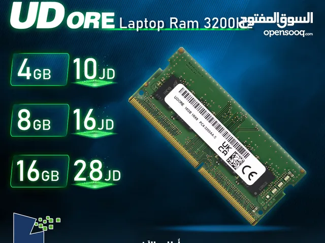 رام لابتوب ماركة يودور الاصلية  بسعر حرق UDore Laptop Ram3200Hz