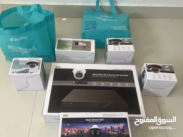 كامرات مراقبة عدد 5 مع الرسيفر الخاص فيهم من شركة زين ، اعلى دقة تصوير في الكويت كامرات داخلية وخارج
