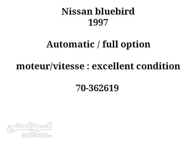 nissan bluebird 1997 - 4 cylinders - full automatic