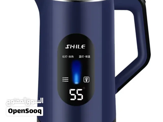 غلايه كهربائيه مصنوعه من الفولاذ تجي بشاشه لد اصليه تجي بلون الابيض والازرق