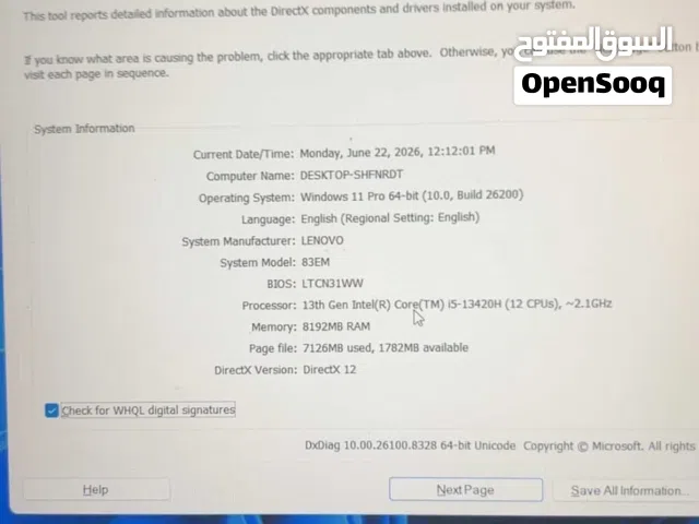 Windows Lenovo  Computers  for sale  in Amman