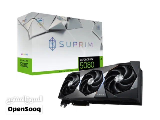 MSI GeForce RTX 5080 SUPRIM SOC Graphics Card, 16GB GDDR7 256-Bit Memory