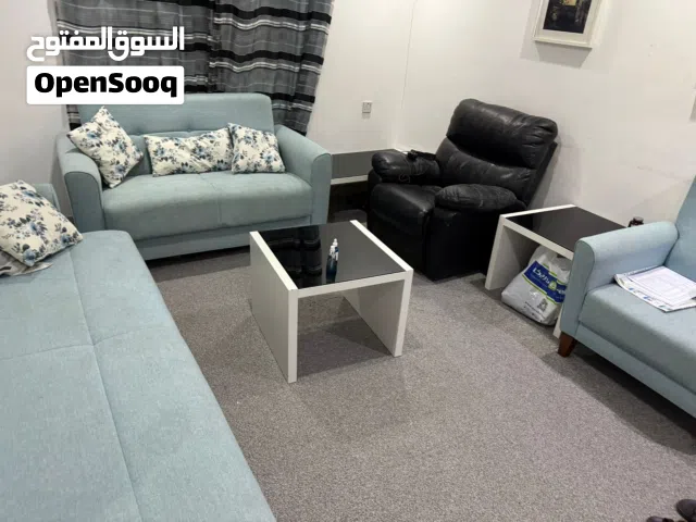 طقم كنب مودرن كامل (يتسع لـ 7 أشخاص) مع ميزة التخزين والتحول لأسِرّة +كرسي ريكلاينر جلد "هدية