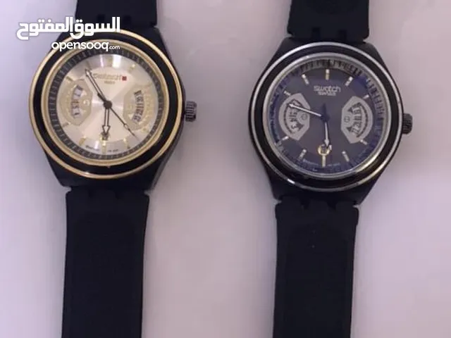 swath جديد متوفر ساعتين الكستك ربر مطاطي لون أسود فضي وذهبي السعر 15 دينار للوحدة