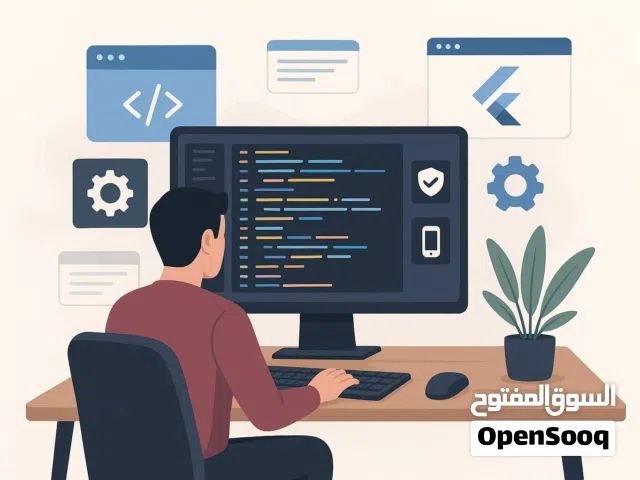 برمجة مواقع و تطبيقات دروس اونلاين Flutter PHP HTML Nodejs Javascript android is vb مبرمج
