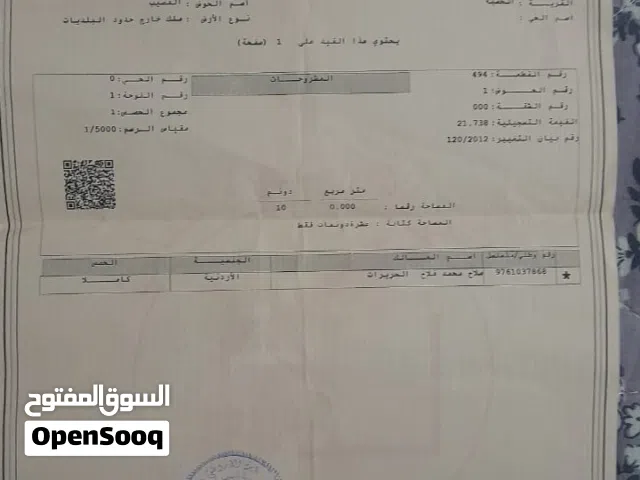 Farm Land for Sale in Ma'an Other