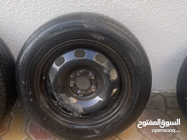3 Iron wheels with tires