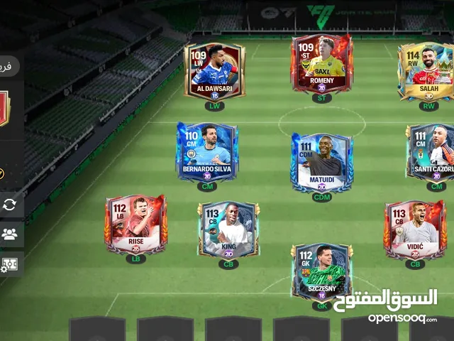 حساب ovr 112 fc mobile حراسة المرمى تشيزني 111 قلبي الدفاع (113vidić)  (king 113)  الضهرين (برادلي 1