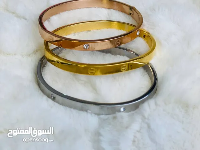 اساور نساء ذهب وفضا طلاء ثابت اصلي
