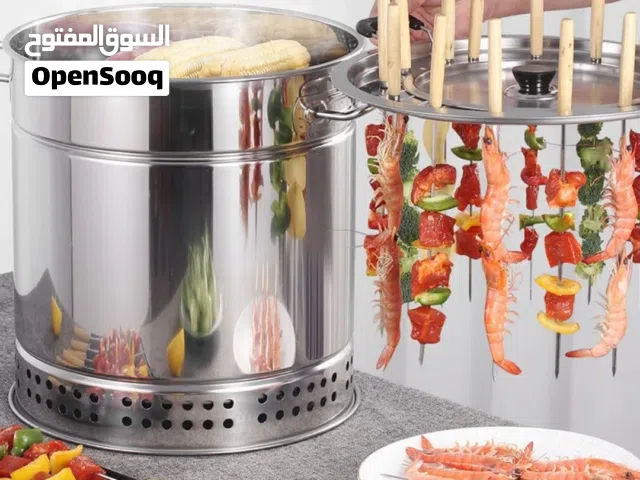 برميل المشاوي للمشاكيك 28 مشكاك في وقت واحد سريع الشوي معدني لايصدي