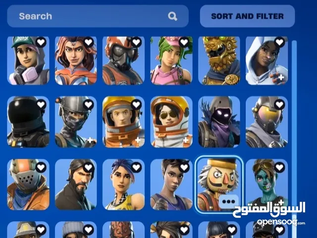 للبيع حساب فورتنايت من سيزن 3 + 180 سكن