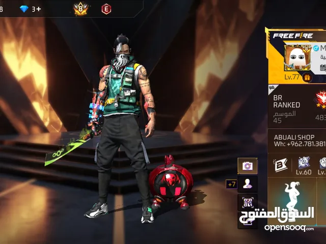 Free Fire Accounts and Characters for Sale in Irbid