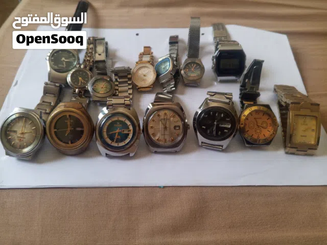 مجموعة ساعات أوتوماتيك وبطاريات أصلية قديمة رجالي وستاتي