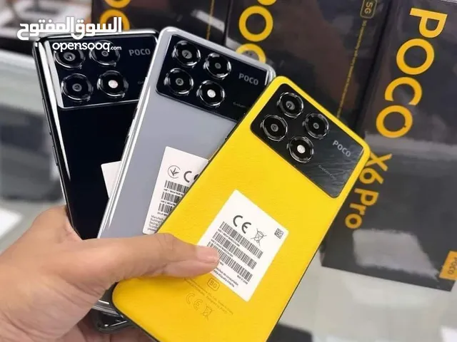 مشغل ايام poco X6 pro رام 24 جيجا 512 أغراضة والكرتونه الأصلية متوفر توصيل