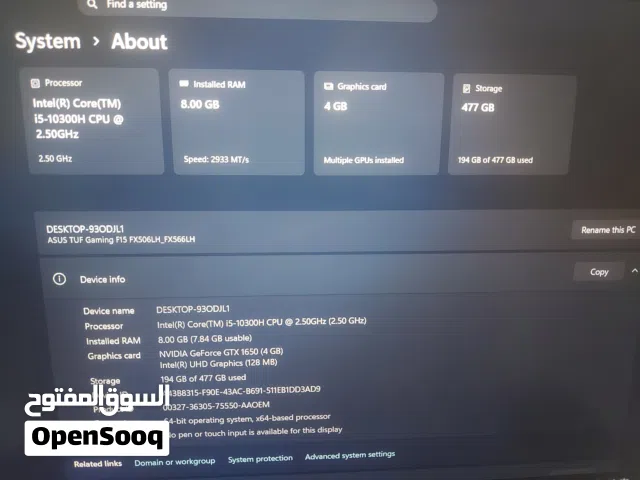 لابتوب اسوس تف 2020