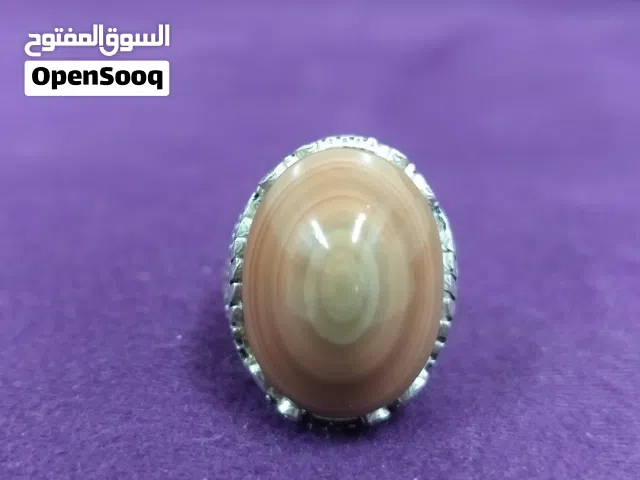 خاتم عقيق يمني سليماني بقراني طبيعي natural yamani sulaimani agate ring