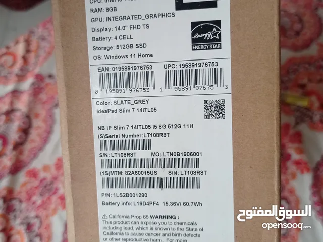 Lenovo Yoga Slim 7 14ITL05 شاشه لمس كور I5 الجيل 11