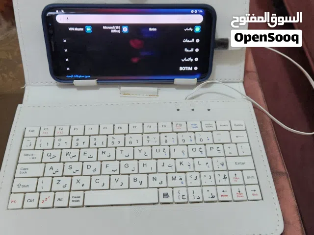 كيبورد ابيض ع بي انجليزي  مايكرو يو اس بي
