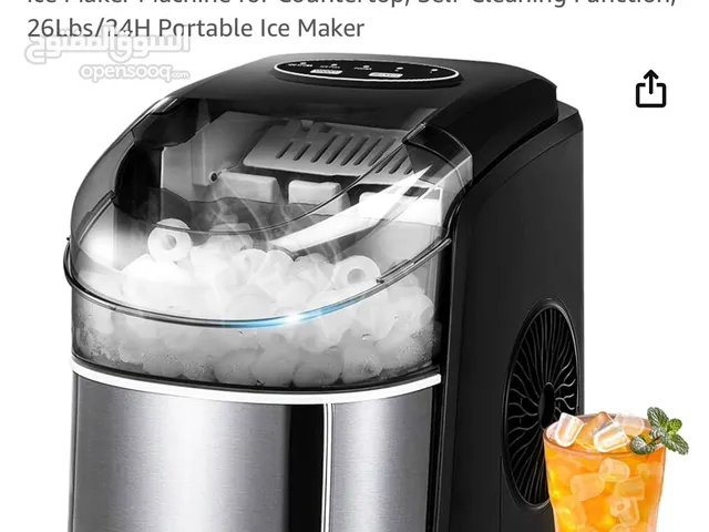 Ice Maker Machine for Countertop, Self-Cleaning Function, 26Lbs/24H Portable Ice Maker