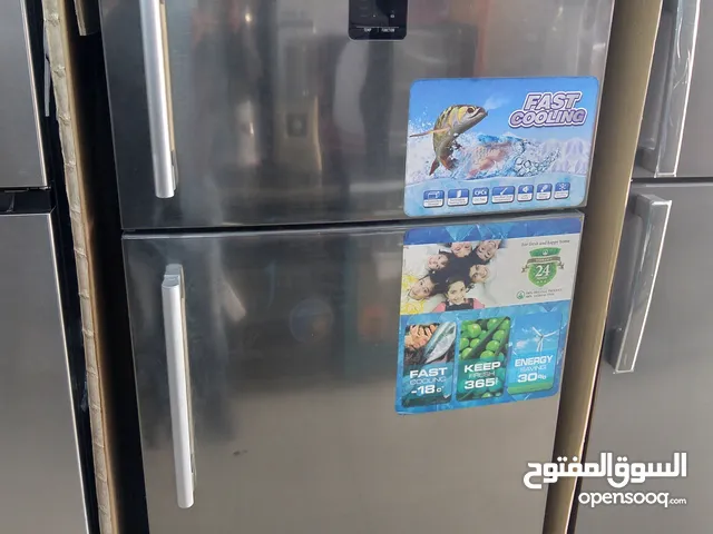 ثلاجة هونداي استوك استخدام بسيط حجم 580 لتر لون سلفر بحاله ممتازه ومكفوله