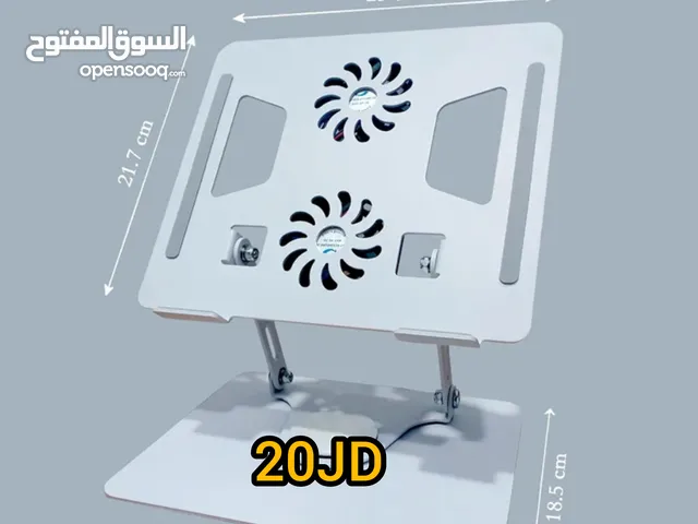 حامل لابتوب كروم متحرك قابل للتعديل  باللونين الفضي والاسود