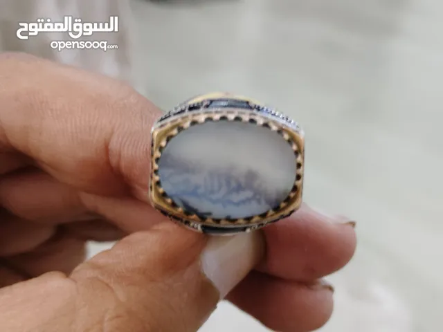خاتم عقيق نادر لفظ الجلاله ومحمد طبيعي مشجر