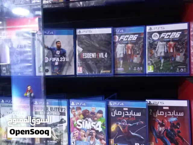 سيديات و العاب بلايستيشن فور و فايف مستخدم و جديد