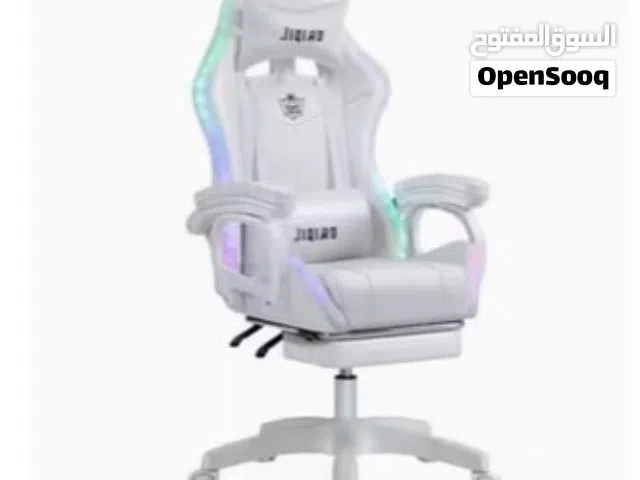 كرسي Gaming led light and massage remote control for the light white colour the chair
