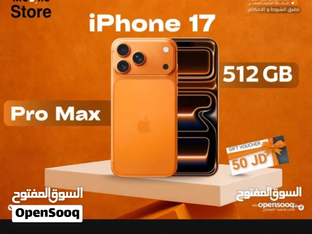 iphone 17 pro max 512g /used   ايفون 17 برو ماكس 512 ج مستعمل بحالت الوكاله كفاله استبدال من المعرض