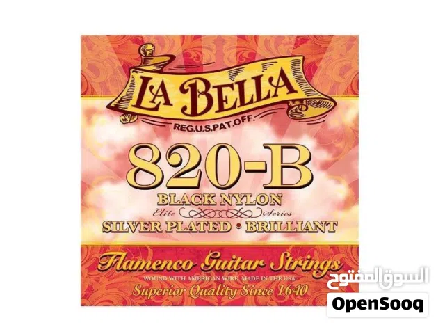 اوتار لييلى كلاسيك جيتار - La Bella 820 -B Flamenco with black trebles classical Guitar String Mediu