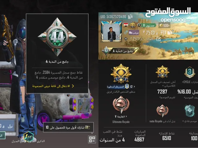 Pubg Accounts and Characters for Sale in Cairo