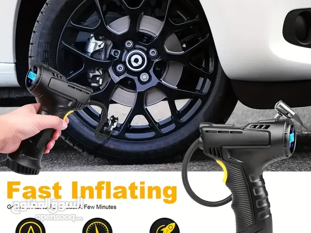 مضخة الهواء الرقمية ..ضروريه لحالة الطواري أثناء انخفاض أطار السياراه يناسب جميع سيارات للازمات