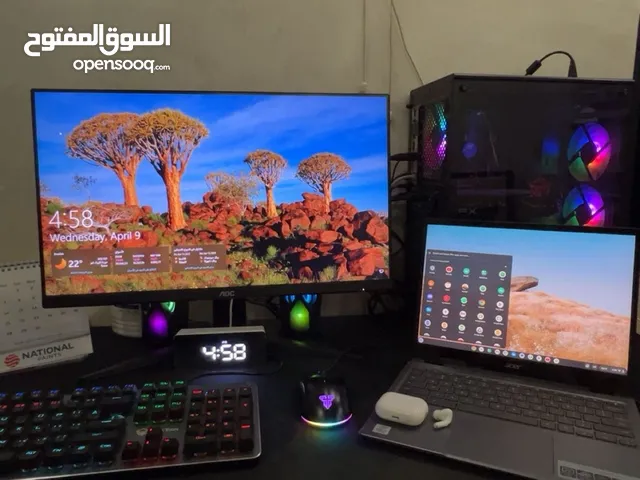 كمبيوتر i3-9100f كرت شاشة RX580 8G رام 16G