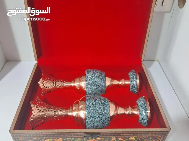 مزهریة فیروز نحاسیة Copper Turquoise Vase