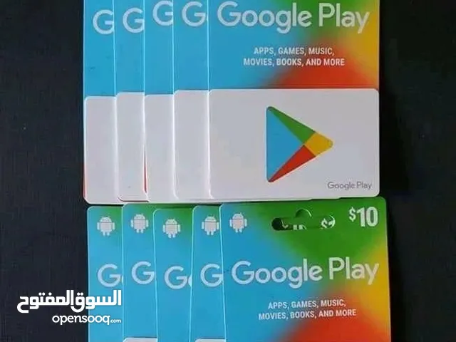 بطاقات جوجل بلاي 5$ برصيد  اسياسيل ابو 5