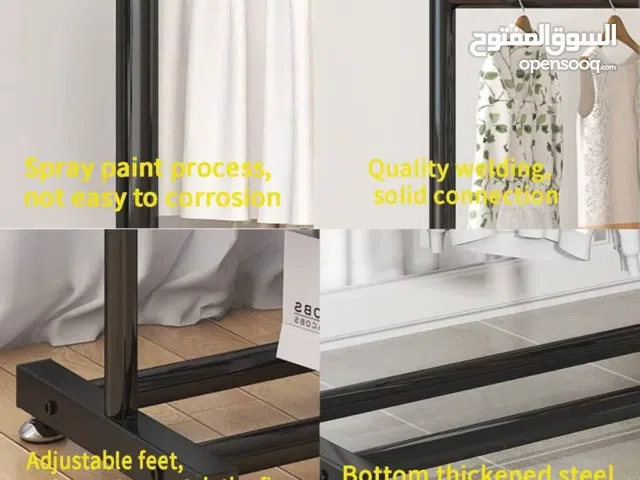 تصميم عملي: تم تصميم هذا الرف الذكي لتنظيم الملابس الزائدة وتلبية الاحتياجات اليومية، مما يساعدك على