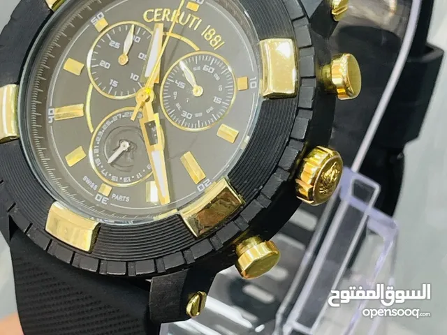 Cerruti 1881 swiss made الساعة بحالة الوكالة بدون علبة وكفالة توقيت رياضي Stopwatch Date and day