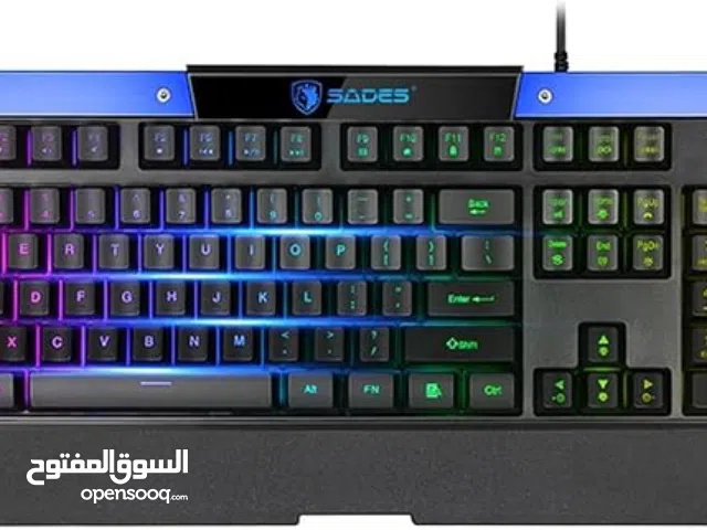 كيبورد ألعاب Sades SA-D10 RGB أصلي – مستعمل نظيف