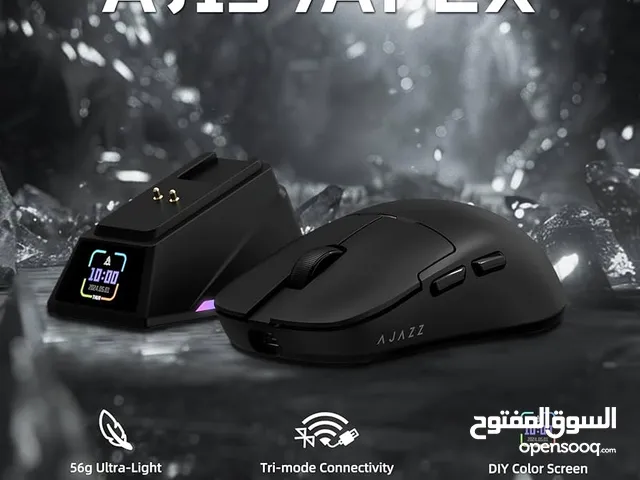 ماوس AJAZZ AJ159APEX جديد مع قاعد الشحن يوجد فيها شاشة