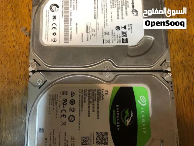 هاردات كمبيوتر 1TB و500GB بحالة ممتازه للبيع