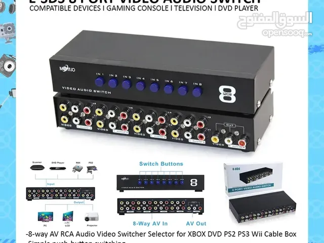 E-SDS 8 Port Video Audio Switch VS1 ll Brand-New ll