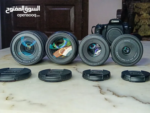 Canon 77D كاميرا كانون مع 4 عدسات