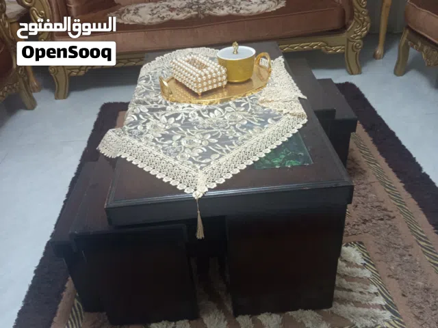 طقم طاولات وسط+ طاولتين زوايا للبيع
