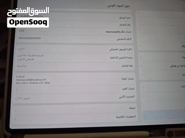 Huawei MatePad Pro 256 GB in Ismailia