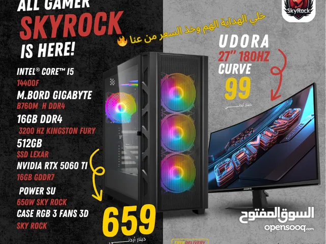 بي سي جيمنج RTX 5060 TI 16GB معالج CORE I5-14400F