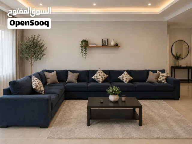 Blue Large Modular Corner Sofa